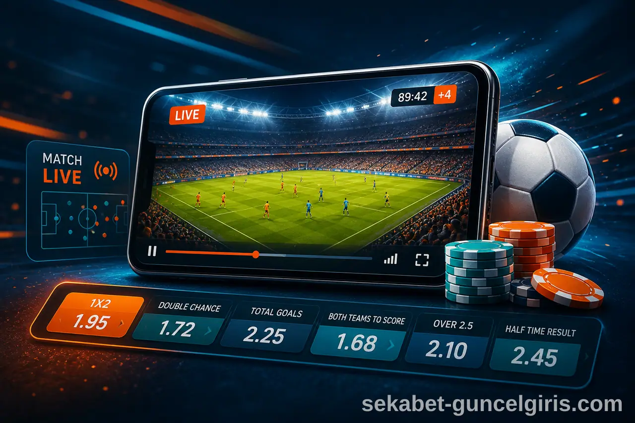 sekabet TV canlı yayın arayüzü
